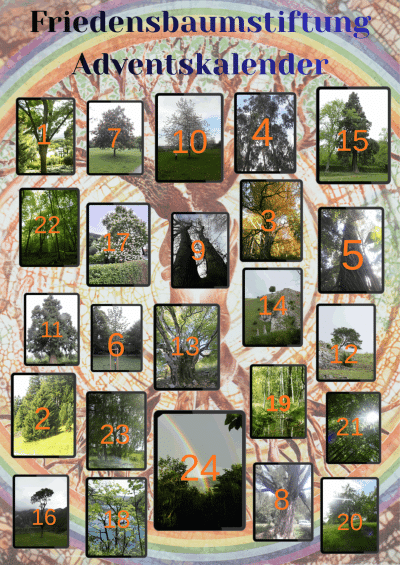 Friedensbaumstiftung Adventskalender mit Rahmen